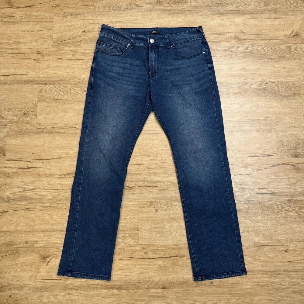 True Religion Ricky Relaxed Straight Darker Men's Denim Jeans Size 36X34